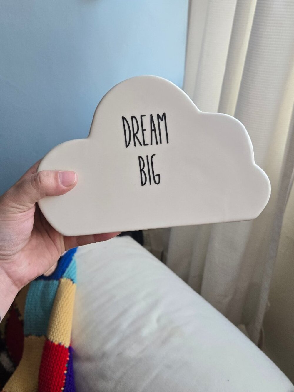 dream big white cloud coin bank